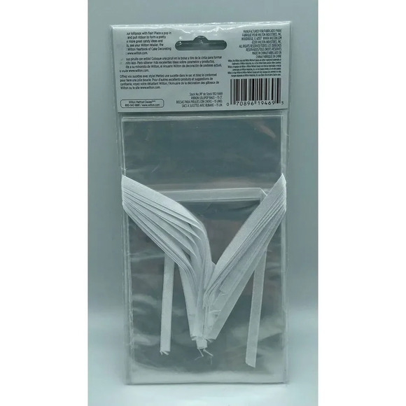 Ribbon Drawstring Decorative Lollipop Bags 15 Count From Wilton 1912 9469 - Picture 2 of 2